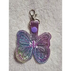 Butterfly Keychain Sparkly Iridescent Bag Charm Purse‎ Charm Accessories